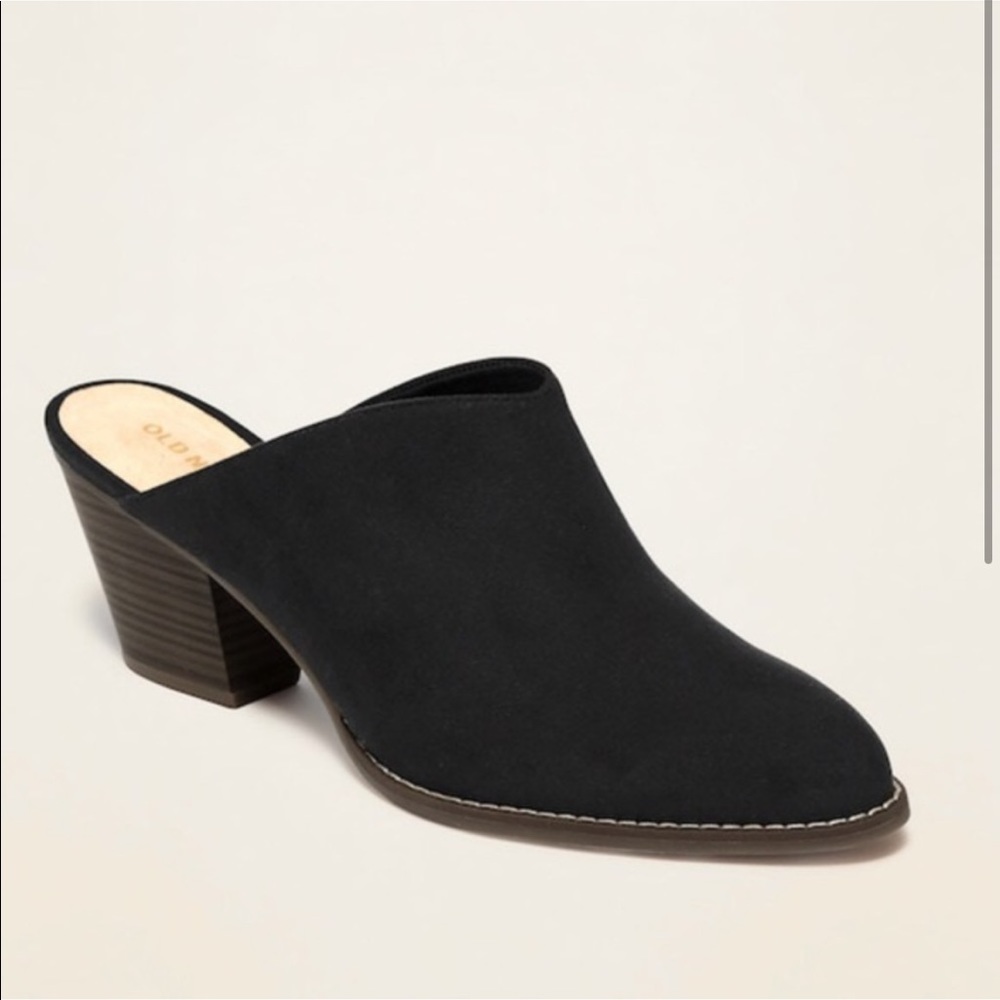 Old Navy | Black Heeled Mules 8